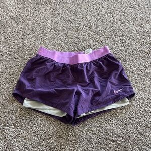Purple dri-fit Nike shorts
